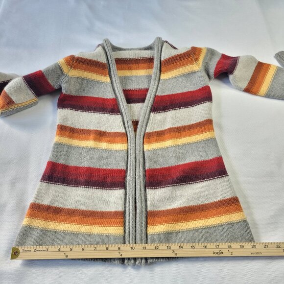 Vince 100% cashmere warm striped open front cardigan sweater size S - Picture 5 of 10